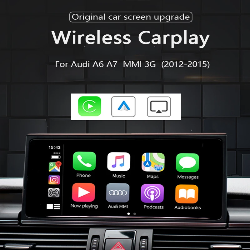 Для audi carplay A6 c7/A7 беспроводной carplay / Android auto OEM обновление экрана мультимедиа AirPlay
Для audi carplay A6 c7/A7 беспроводной carplay / Android auto OEM обновление экрана мультимедиа AirPlay