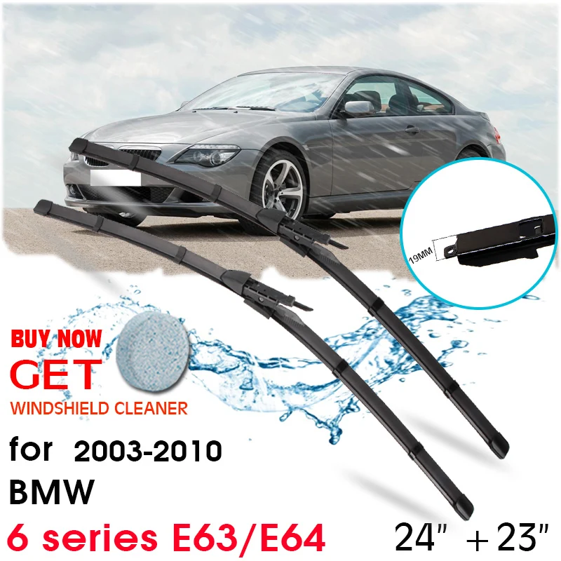 Car Blade Front Window Windshield Rubber Silicon Refill Wiper For BMW 6 series E63/E64 2003-2010 LHD/RHD 24"+23" Car Accessories
Car Blade Front Window Windshield Rubber Silicon Refill Wiper For BMW 6 series E63/E64 2003-2010 LHD/RHD 24"+23" Car Accessories