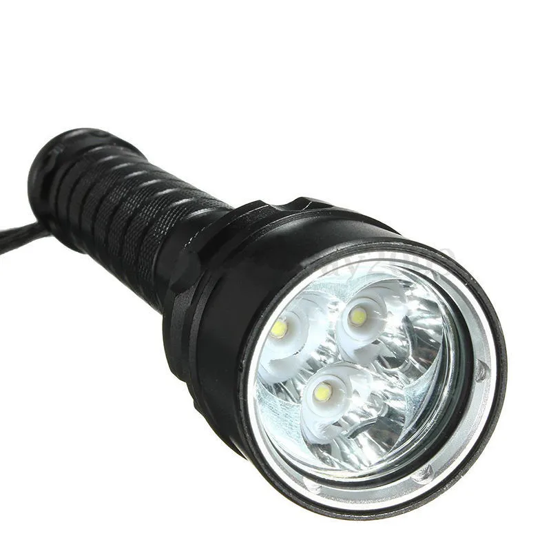 New 8000lm 3x Xml L2 Led Scuba Diving Underwater 100m Flashlight Torch Waterproof 3 Led Camping, Hiking, Trekking Outdoor Tool
New 8000lm 3x Xml L2 Led Scuba Diving Underwater 100m Flashlight Torch Waterproof 3 Led Camping, Hiking, Trekking Outdoor Tool