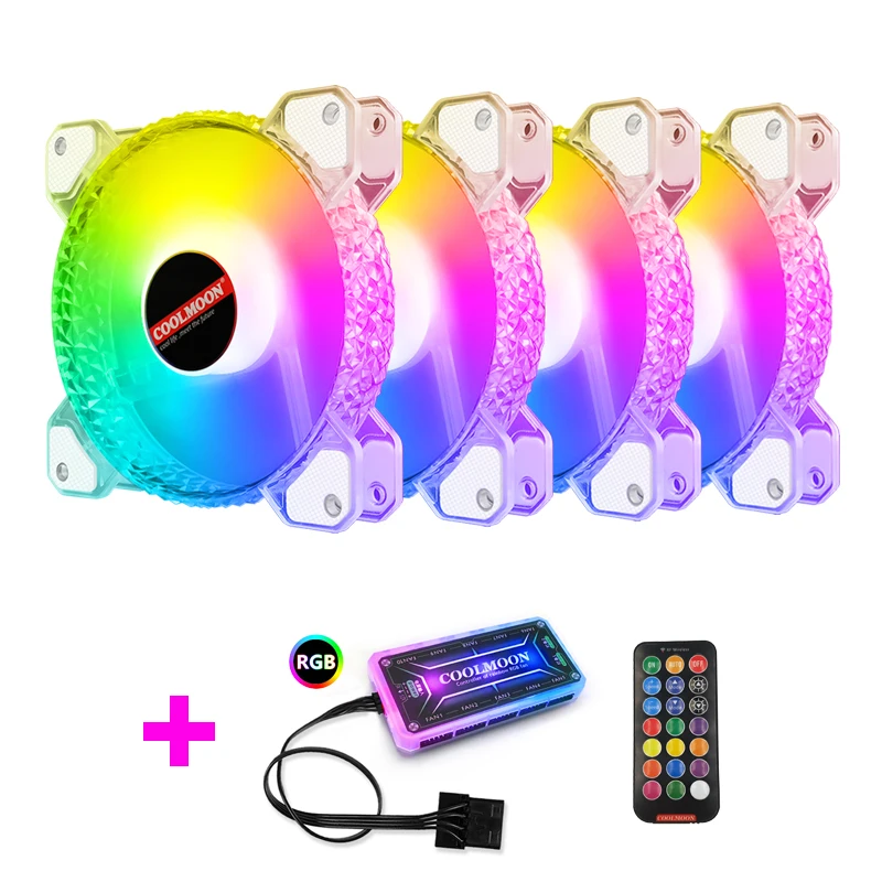 Coolmoon RGB Fan 120mm Fan Cooling PC Computer Case Fans PWM 6PIN Adjustable Silent Cooler Radiator for Computer Case Chassis
Coolmoon RGB Fan 120mm Fan Cooling PC Computer Case Fans PWM 6PIN Adjustable Silent Cooler Radiator for Computer Case Chassis