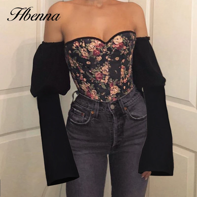 Hbenna Bandage Off Shoulder Blouse Women Lace up Long Sleeve Slash Neck Backless Cropped Blouse Patchwork Floral Print Top 2021
Hbenna Bandage Off Shoulder Blouse Women Lace up Long Sleeve Slash Neck Backless Cropped Blouse Patchwork Floral Print Top 2021