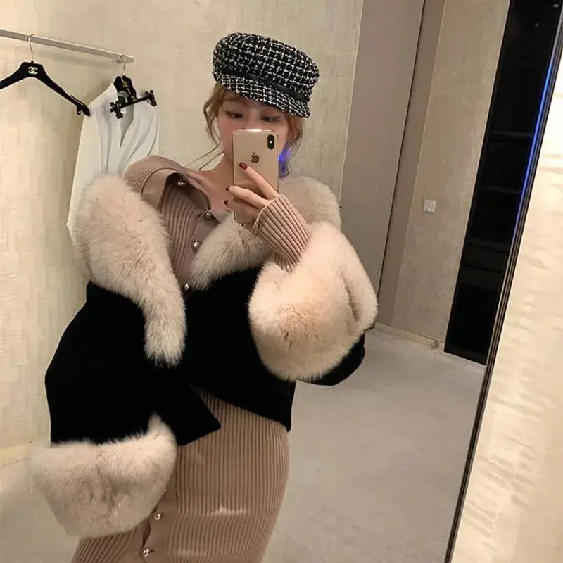 Women Spring Autumn Winter Suede Faux Fur Coat 2021 Thick Warm Thermal Jackets Short Tops Outwear Loose Korea For Cold Days
Women Spring Autumn Winter Suede Faux Fur Coat 2021 Thick Warm Thermal Jackets Short Tops Outwear Loose Korea For Cold Days