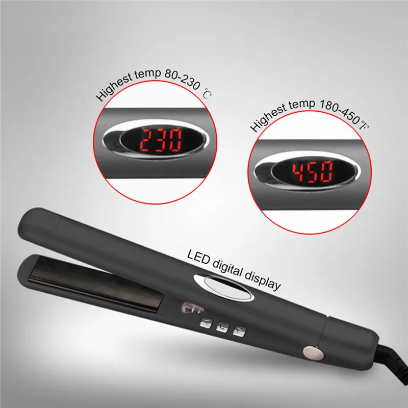 

Ions Straightening Irons Temperature Ajustable Styling Tools LED Professional Hair Straightener Rapid Heating