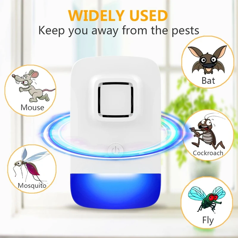 Practical 6Pcs Ultrasonic Pest Repeller Electronic Indoor Mosquito Repellent Plug in for Insects,Spider, Roach Spider(EU Plug)
Practical 6Pcs Ultrasonic Pest Repeller Electronic Indoor Mosquito Repellent Plug in for Insects,Spider, Roach Spider(EU Plug)