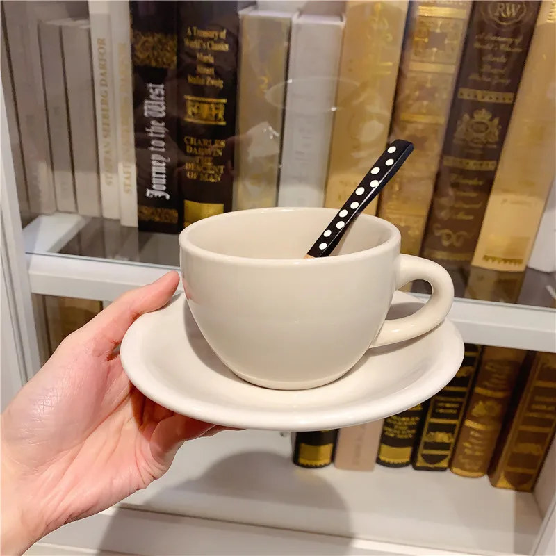 Nordic Retro Beige Round Fat Lovely Coffee Milk Cup Plate Breakfast Afternoon Tea Ceramic Mug Tableware
Nordic Retro Beige Round Fat Lovely Coffee Milk Cup Plate Breakfast Afternoon Tea Ceramic Mug Tableware