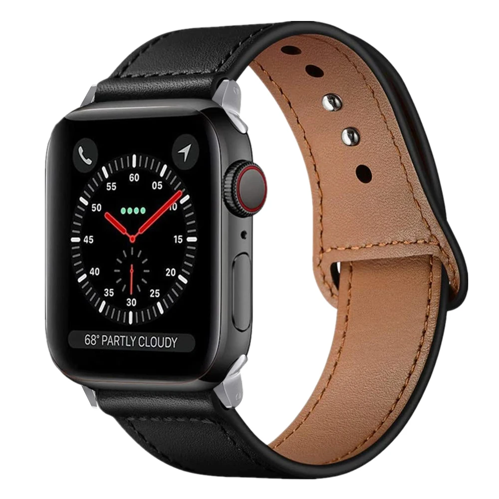 Strap for Apple Watch Band SE/6/5/4/3 44mm 42mm 40mm 38mm Genuine Leather Replacement Wristband for iWatch SE 6 2 1 Bracelet
Strap for Apple Watch Band SE/6/5/4/3 44mm 42mm 40mm 38mm Genuine Leather Replacement Wristband for iWatch SE 6 2 1 Bracelet
