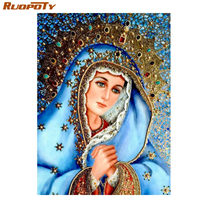 RUOPOTY 60x75cm Frame Painting By Numbers For Adults Virgin Oil Picture HandPainted Diy Religious On Canvas Wall Decor
RUOPOTY 60x75cm Frame Painting By Numbers For Adults Virgin Oil Picture HandPainted Diy Religious On Canvas Wall Decor