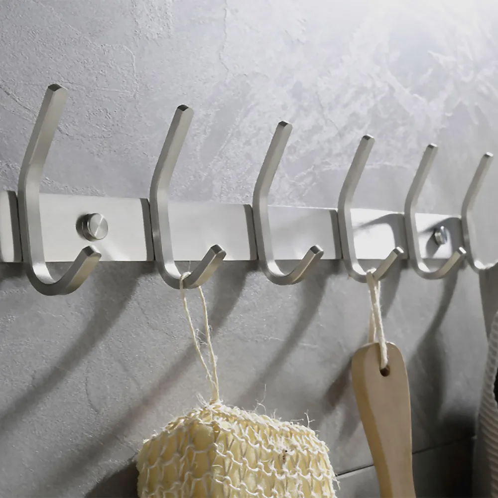 Hooks Kitchen Thicken Bathroom Without Drilling Self-adhesive Stainless Steel Wall Mounted
Hooks Kitchen Thicken Bathroom Without Drilling Self-adhesive Stainless Steel Wall Mounted