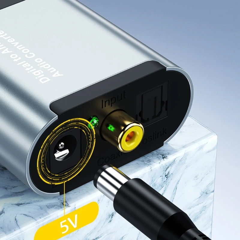 Digital to Analog Converter 192kHz Techole Aluminum Optical to RCA
Digital to Analog Converter 192kHz Techole Aluminum Optical to RCA