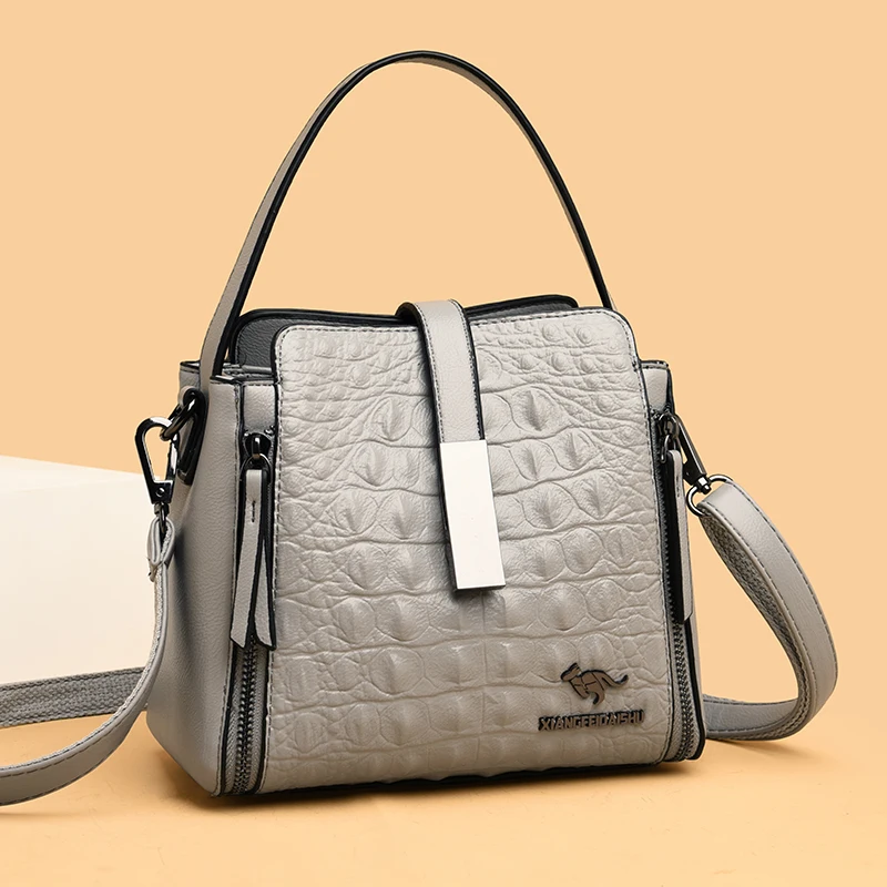 Fashion Women Handbag High Quality Crocodile Pattern Leather Bucket Bag Designers Female Shoulder Bag Luxury Brand Crossbody Bag
Fashion Women Handbag High Quality Crocodile Pattern Leather Bucket Bag Designers Female Shoulder Bag Luxury Brand Crossbody Bag