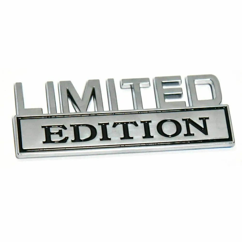 For Chevy Ford RAM GMC Car Sticker LIMITED EDITION Replacement Zinc Alloy 10.5x3.3cm Black And Silver
For Chevy Ford RAM GMC Car Sticker LIMITED EDITION Replacement Zinc Alloy 10.5x3.3cm Black And Silver