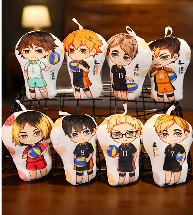 New 10cm Haikyuu Hinata Shoyo Tobio Oikawa Tooru Plush Anime Figure Keychain Keyring Decoration Stuffed Toy Cosplay GIfts
New 10cm Haikyuu Hinata Shoyo Tobio Oikawa Tooru Plush Anime Figure Keychain Keyring Decoration Stuffed Toy Cosplay GIfts