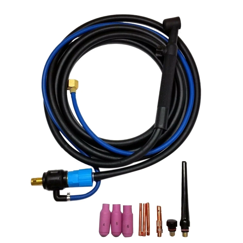 New WP-17V Tig Welding Head Torch Tool Flexible Head with Gas Valved 35/50 4M Cable
New WP-17V Tig Welding Head Torch Tool Flexible Head with Gas Valved 35/50 4M Cable