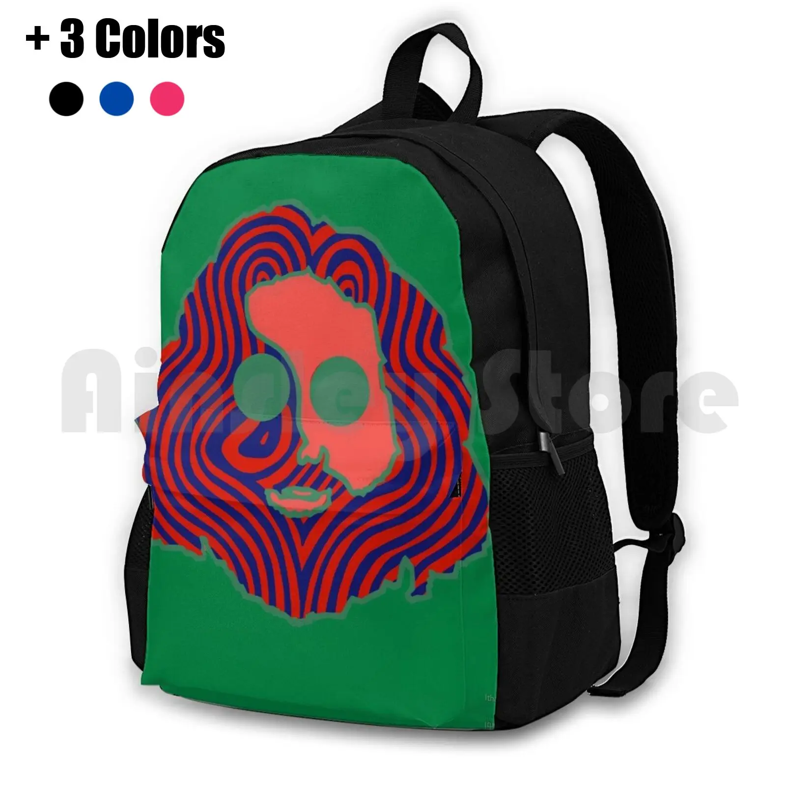 

Jerry Face Outdoor Hiking Backpack Riding Climbing Sports Bag Jerry Grateful Dead Jam Band Portrait Tour Trippy Stylized Cutout
