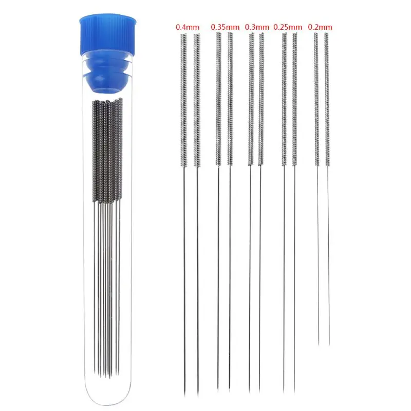 2021 New 10Pcs 3D Printer Nozzle Cleaning Needles Kit Stainless Steel Cleaning Tool 
2021 New 10Pcs 3D Printer Nozzle Cleaning Needles Kit Stainless Steel Cleaning Tool
