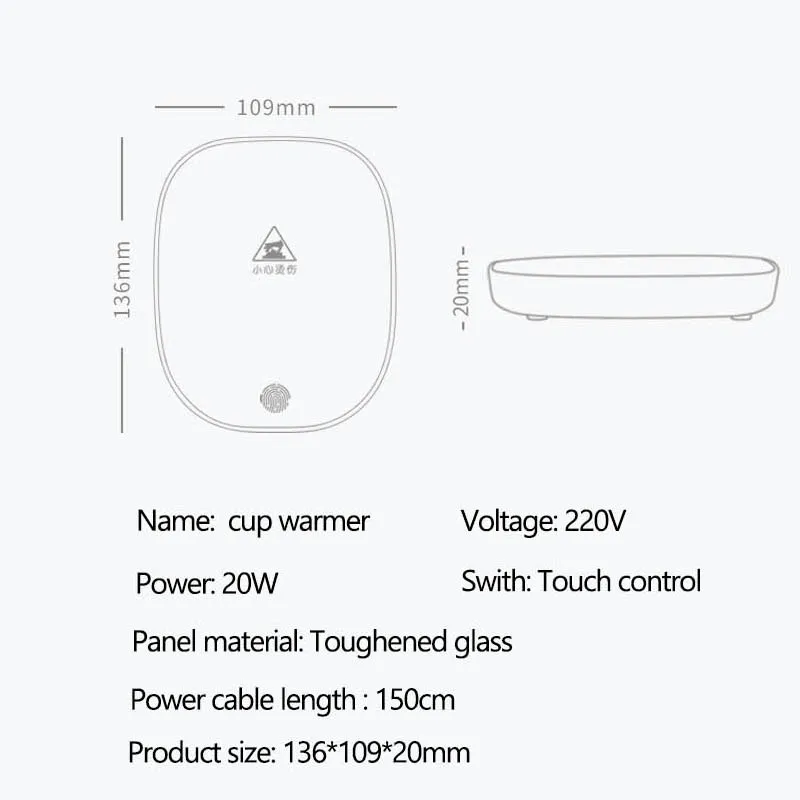 220V Cup Heater Mug Warmer Smart Thermostatic Hot Tea Makers 3 Gear Heating Coaster Desktop Heater for Coffee Milk Warmer Pad
220V Cup Heater Mug Warmer Smart Thermostatic Hot Tea Makers 3 Gear Heating Coaster Desktop Heater for Coffee Milk Warmer Pad