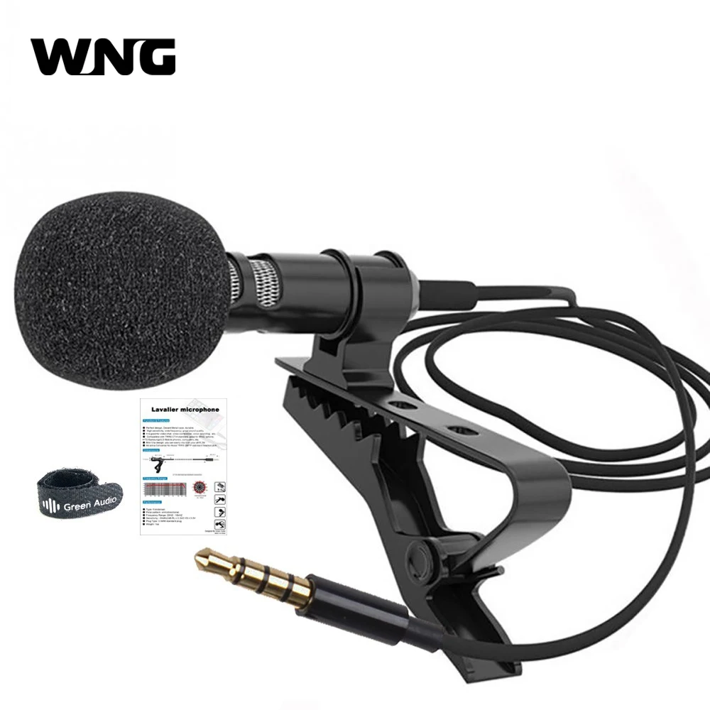 3.5mm Mini Microphone Condenser Clip-on Lapel Lavalier Mic for Phone Laptop Phone Portable Mini Stereo with 2m Extension Cable
3.5mm Mini Microphone Condenser Clip-on Lapel Lavalier Mic for Phone Laptop Phone Portable Mini Stereo with 2m Extension Cable