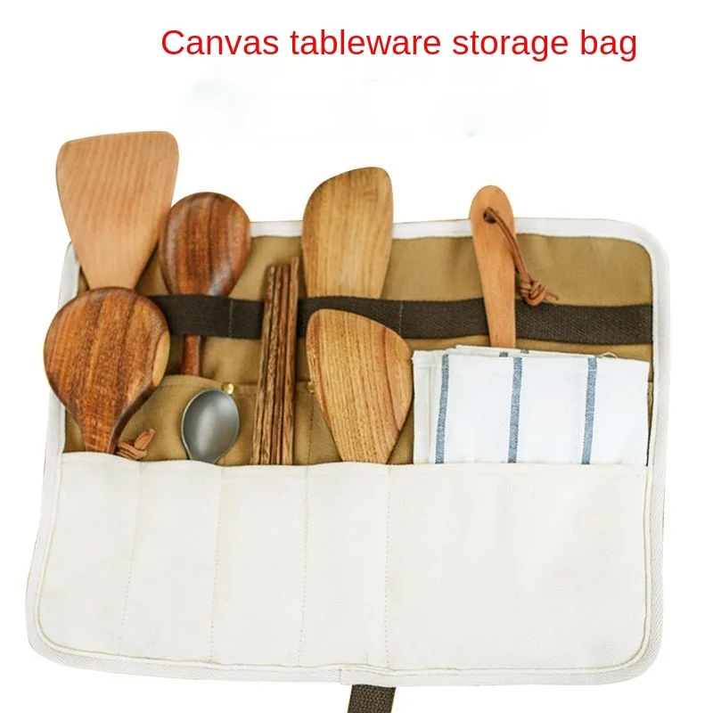 Outdoor Picnic Camping Spoon Tableware Canvas Storage Hanging Bag Portable Kitchen Hanging Cookware Set Storage Roll Bag
Outdoor Picnic Camping Spoon Tableware Canvas Storage Hanging Bag Portable Kitchen Hanging Cookware Set Storage Roll Bag