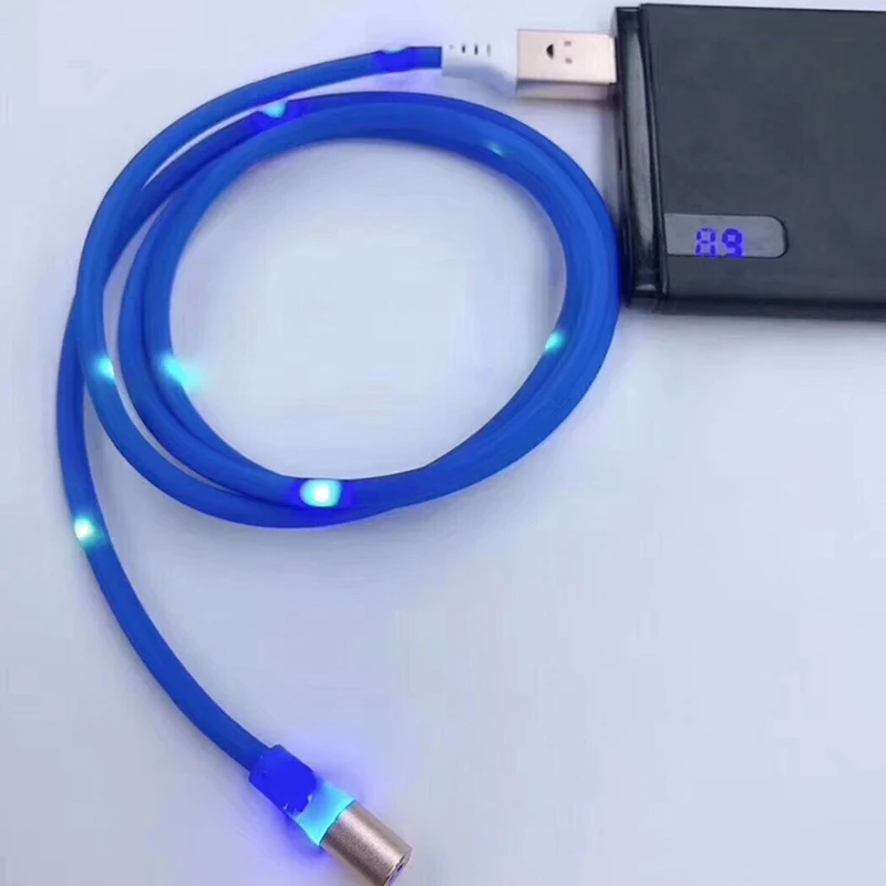 Зарядный кабель Twinkling с магнитным разъемом типа C светодиодный USB-кабель для iPhone XS