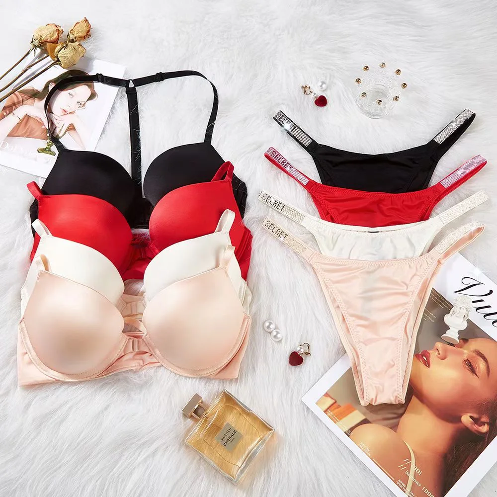 Sexy Bra set 2 pieces Rhinestone letters Beauty Back Big Backless Lingerie Underwear Wireless Gather Push Up Seamless Bralette
Sexy Bra set 2 pieces Rhinestone letters Beauty Back Big Backless Lingerie Underwear Wireless Gather Push Up Seamless Bralette