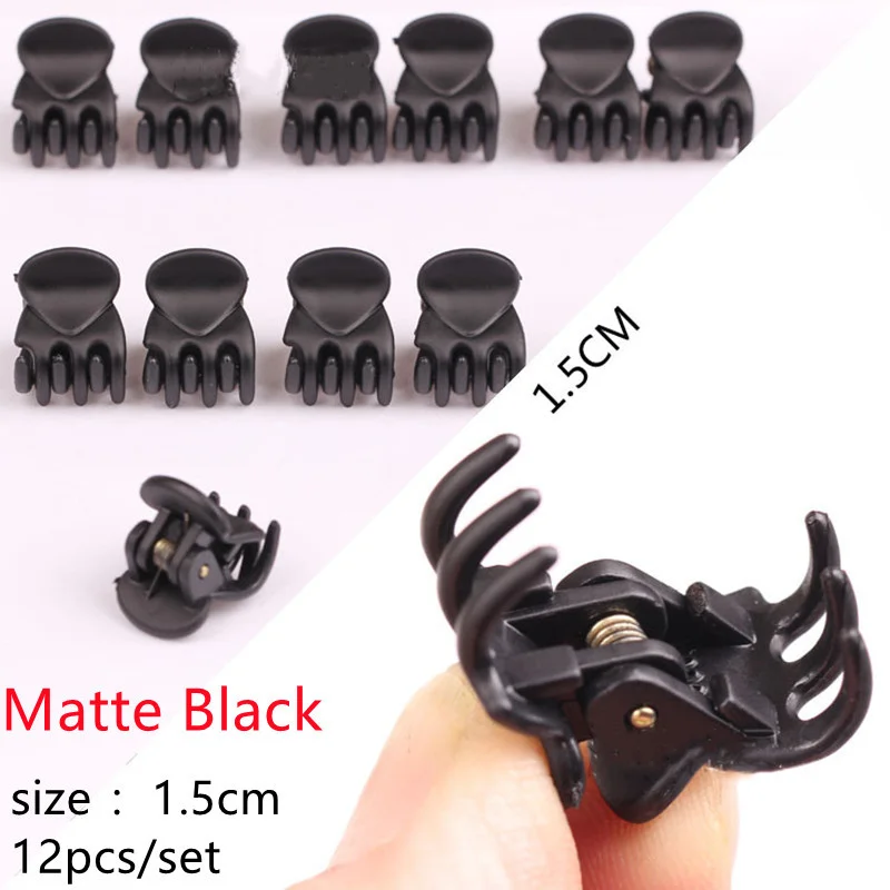 12pcs Plastic Mini Hair Clip Claw Cute Hair Clips Plastic Black Colorful Hairpin Clamp for Ladies Headwear for Party Favors
12pcs Plastic Mini Hair Clip Claw Cute Hair Clips Plastic Black Colorful Hairpin Clamp for Ladies Headwear for Party Favors