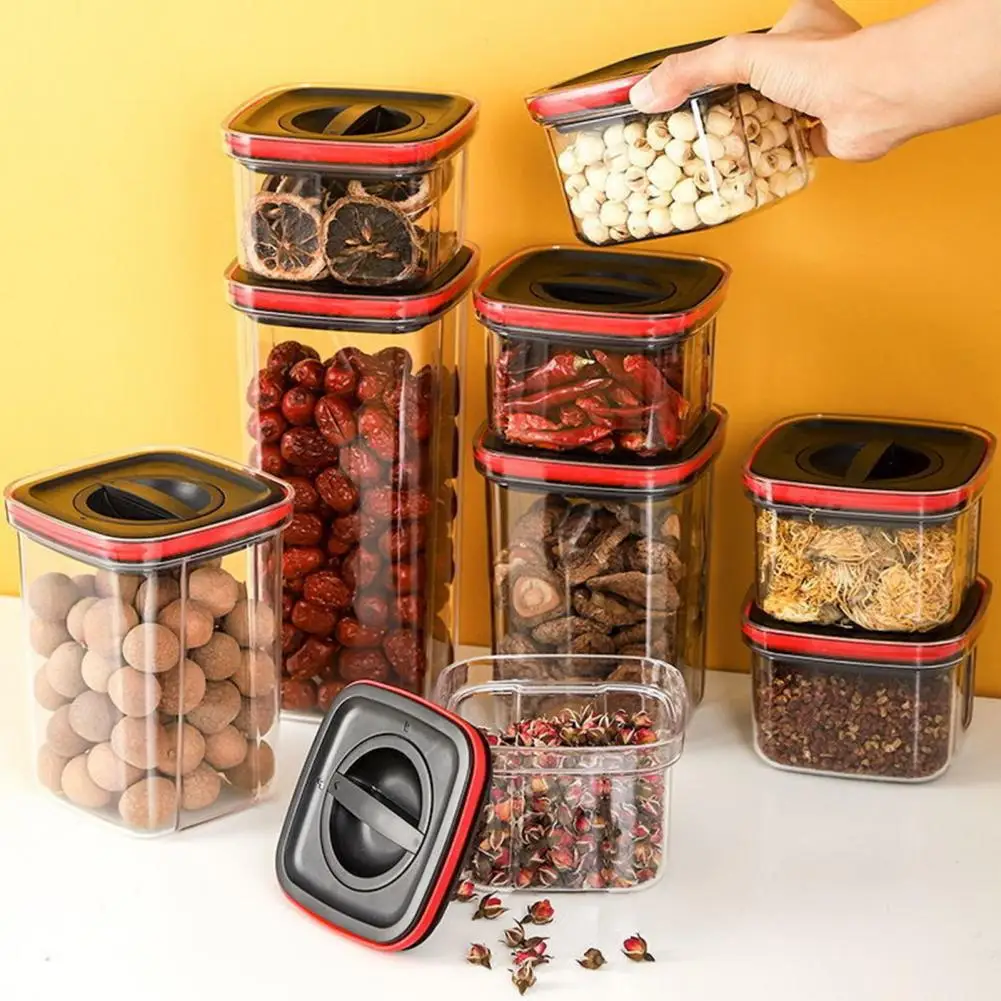 Food Sealed Can Moisture-proof Stackable Transparent Square Knob Type Storage Tank for Home
Food Sealed Can Moisture-proof Stackable Transparent Square Knob Type Storage Tank for Home