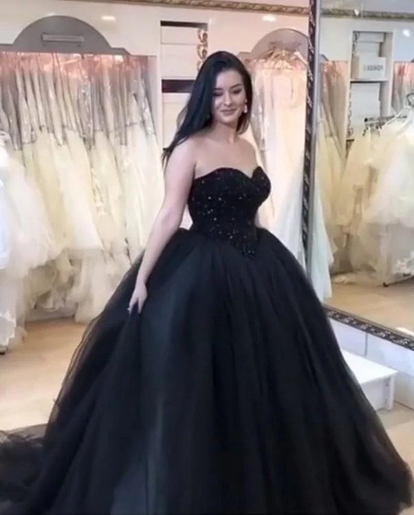 Puffy Luxury Ball Gown Prom Dresses Sweetheart Quinceanera Black Beaded EveningPageant 8th Grade Vestidos
Puffy Luxury Ball Gown Prom Dresses Sweetheart Quinceanera Black Beaded EveningPageant 8th Grade Vestidos