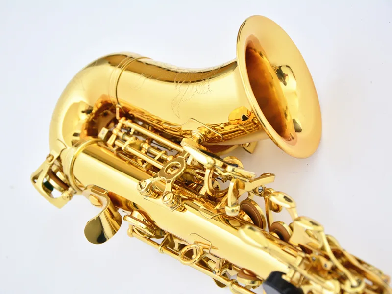 LAIIMAN Саксофон сопрано B плоский золотой лак Sax золотые Музыкальные инструменты