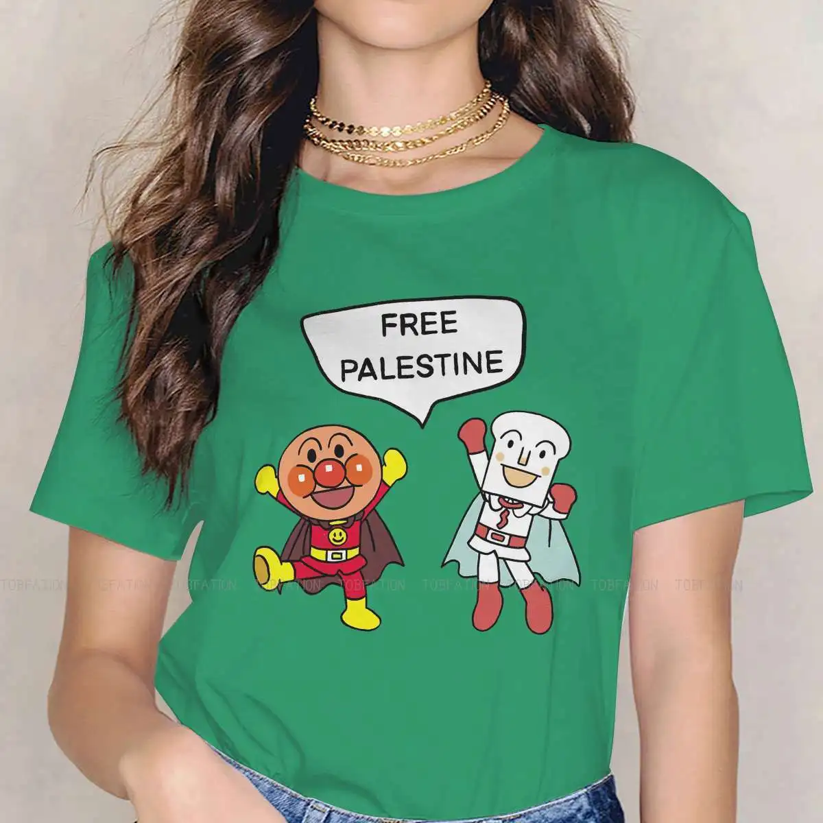 

Anpanman Jam’s Uncle 100% Cotton TShirts Free Palestine Personalize 4XL 5XL Homme T Shirt Hipster Tops