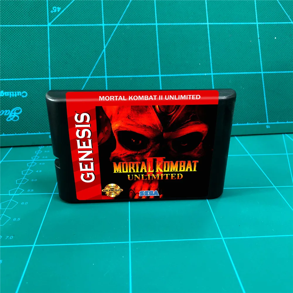 Картридж для игр Mortal Kombat II Unlimited 16 бит MD консоли MegaDrive Genesis|Запасные части| |
