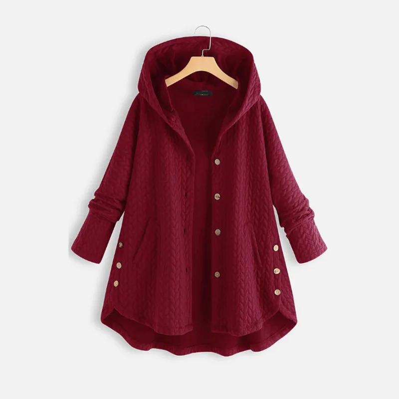 2021 Fashion Spring Autumn New Solid Color Hooded Single-breasted Women's Cotton Jacket Knit Gown Mid-length Irregular Jacket
2021 Fashion Spring Autumn New Solid Color Hooded Single-breasted Women's Cotton Jacket Knit Gown Mid-length Irregular Jacket