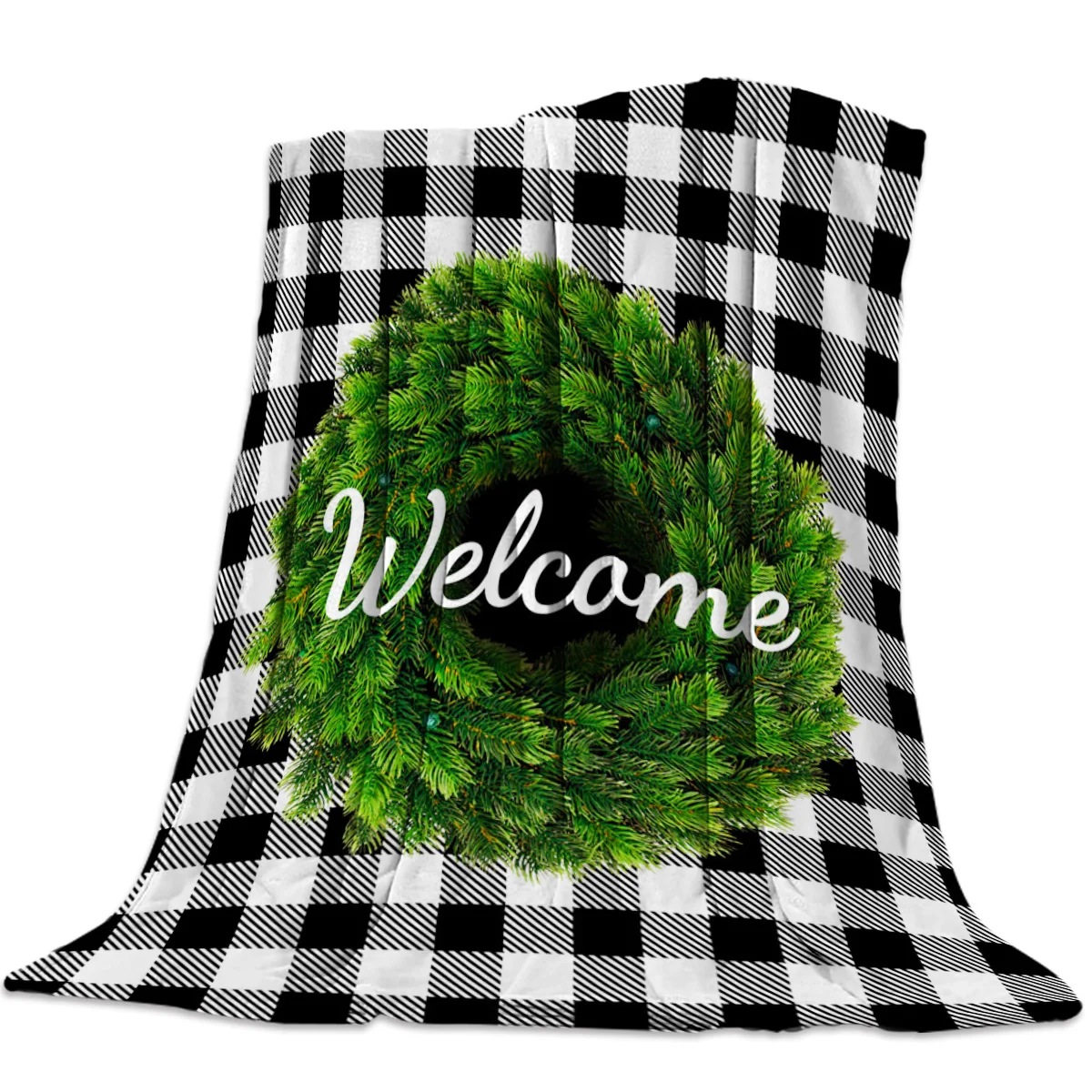 Plaid Wreath Welcome Throw Blanket Warm Microfiber Blanket Bedroom Sofa Supplies Blankets for Beds
Plaid Wreath Welcome Throw Blanket Warm Microfiber Blanket Bedroom Sofa Supplies Blankets for Beds