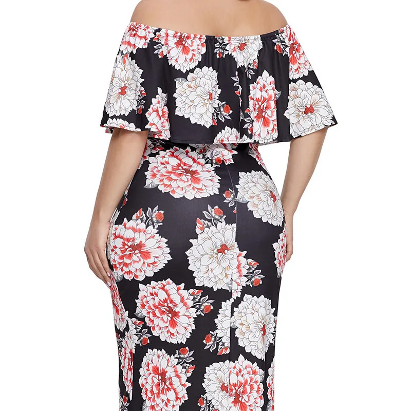 Plus size S-5XL Casual Floral Print Boho Long Dress Women Summer Sexy Off Shoulder Ruffled Neck Party Club Dresses Lady Vestidos
Plus size S-5XL Casual Floral Print Boho Long Dress Women Summer Sexy Off Shoulder Ruffled Neck Party Club Dresses Lady Vestidos
