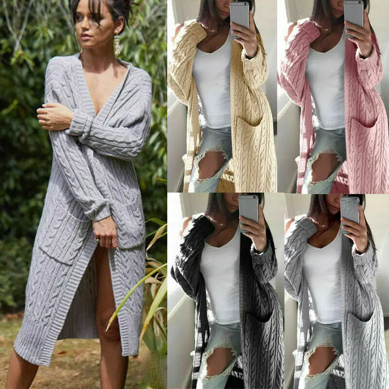 Autumn Winter Brand New Women Ladies Knitted Cardigan Casual Open Front Long Sleeve Long Sweater Coats Fashion Solid Outerwear
Autumn Winter Brand New Women Ladies Knitted Cardigan Casual Open Front Long Sleeve Long Sweater Coats Fashion Solid Outerwear