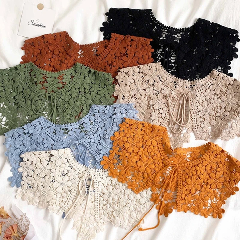 Women Detachable Fake Collar O-Neck Flower Half Shirt Blouse Lace Neckwear for Womens Girls Clothing Accessories
Women Detachable Fake Collar O-Neck Flower Half Shirt Blouse Lace Neckwear for Womens Girls Clothing Accessories