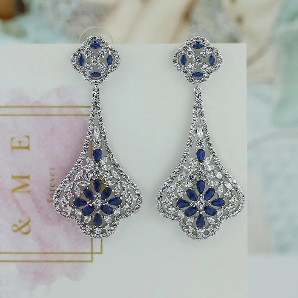 Full 5A CZ Cubic Zirconia Drop Dangle Bridal Wedding Earring for Women Prom Jewelry Accessories 925 Silver Pin CE10577 
Full 5A CZ Cubic Zirconia Drop Dangle Bridal Wedding Earring for Women Prom Jewelry Accessories 925 Silver Pin CE10577