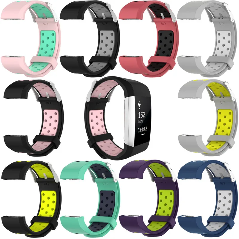 Fashion Round Hole Two-color Silicone Strap For Fitbit Charge 2 Charge2 Durable Sport Wrist Strap Replacement Bracelet WatchBand
Fashion Round Hole Two-color Silicone Strap For Fitbit Charge 2 Charge2 Durable Sport Wrist Strap Replacement Bracelet WatchBand