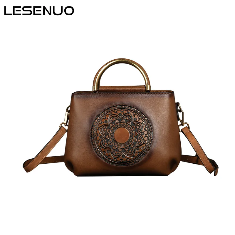 LESENUO 2021 Vintage Genuine Leather Handbags Luxury Designer Women Crossbody Bags Cow Leather Multi-Function Shoulder Bag 
LESENUO 2021 Vintage Genuine Leather Handbags Luxury Designer Women Crossbody Bags Cow Leather Multi-Function Shoulder Bag