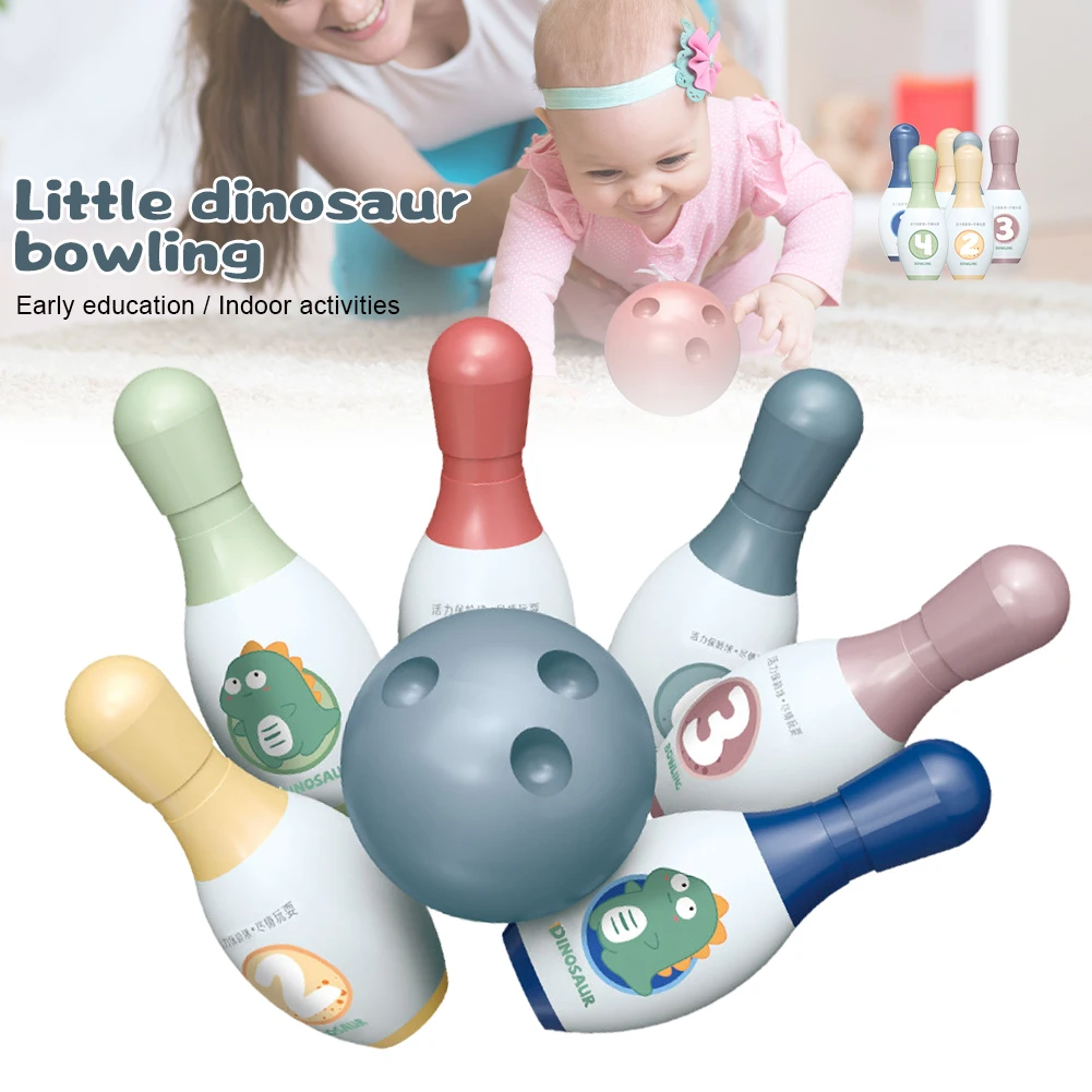 Kids Bowling Set with 2 Bowling Balls & 6 Pins Children's Indoor Sports Games Early Educational Toys Gifts for Kids dinosaur
Kids Bowling Set with 2 Bowling Balls & 6 Pins Children's Indoor Sports Games Early Educational Toys Gifts for Kids dinosaur
