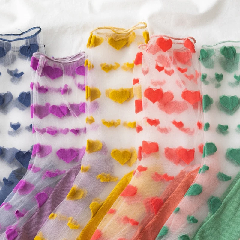 Novelty Transparent Women Socks Crystal Silk Tide Socks Korean Female Stockings Funny Harajuku Sweet Girls Heart Happy Socks
Novelty Transparent Women Socks Crystal Silk Tide Socks Korean Female Stockings Funny Harajuku Sweet Girls Heart Happy Socks