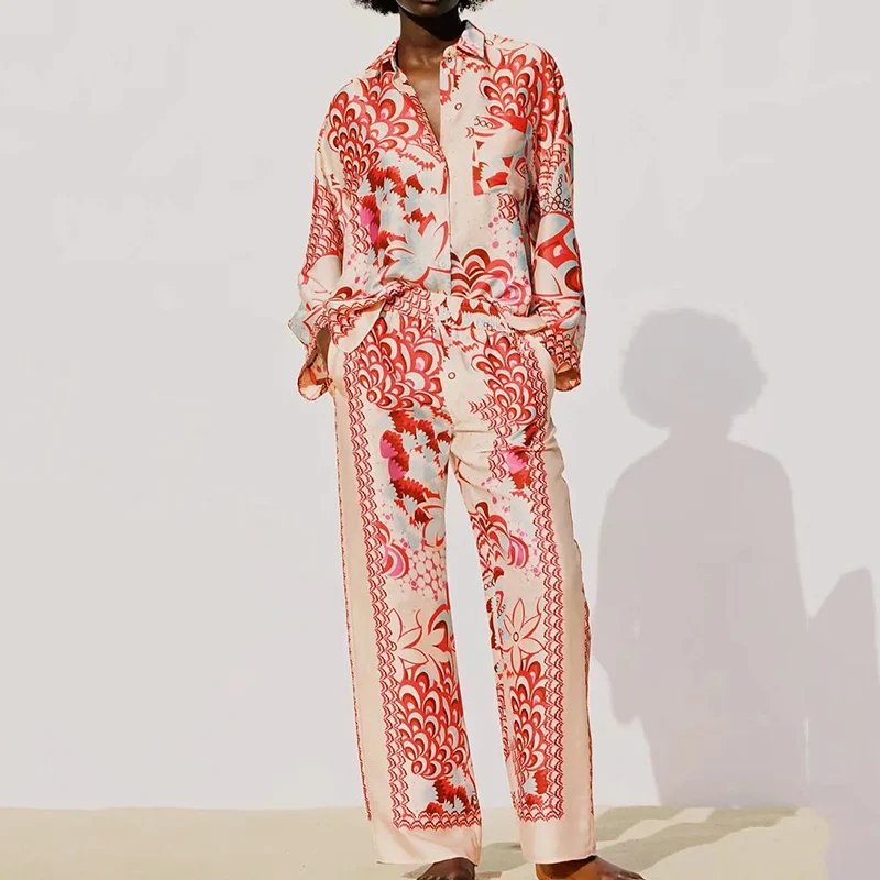 Women Summer's Suits Blouse Shirt + Wide Leg High Waist Pants Fashion Female Srousers Sets 2 Pieces Sets Women Loose Clothing
Women Summer's Suits Blouse Shirt + Wide Leg High Waist Pants Fashion Female Srousers Sets 2 Pieces Sets Women Loose Clothing