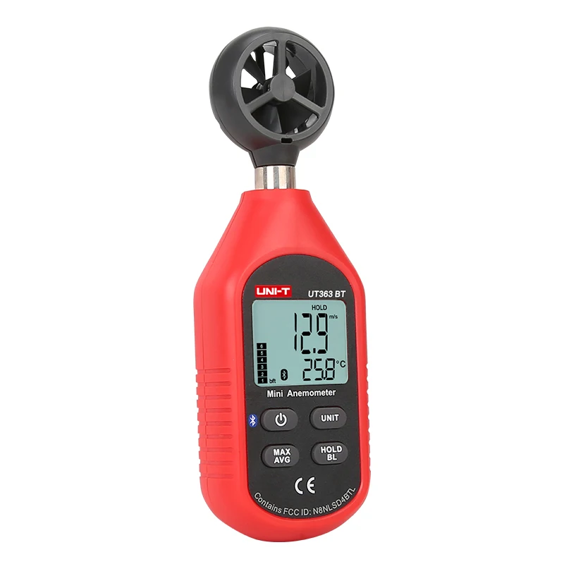 UNI-T UT363BT мини-анемометр, приборы для измерения скорости, мини bluetooth, цифровой анемометр, датчик температуры ветра
UNI-T UT363BT мини-анемометр, приборы для измерения скорости, мини bluetooth, цифровой анемометр, датчик температуры ветра