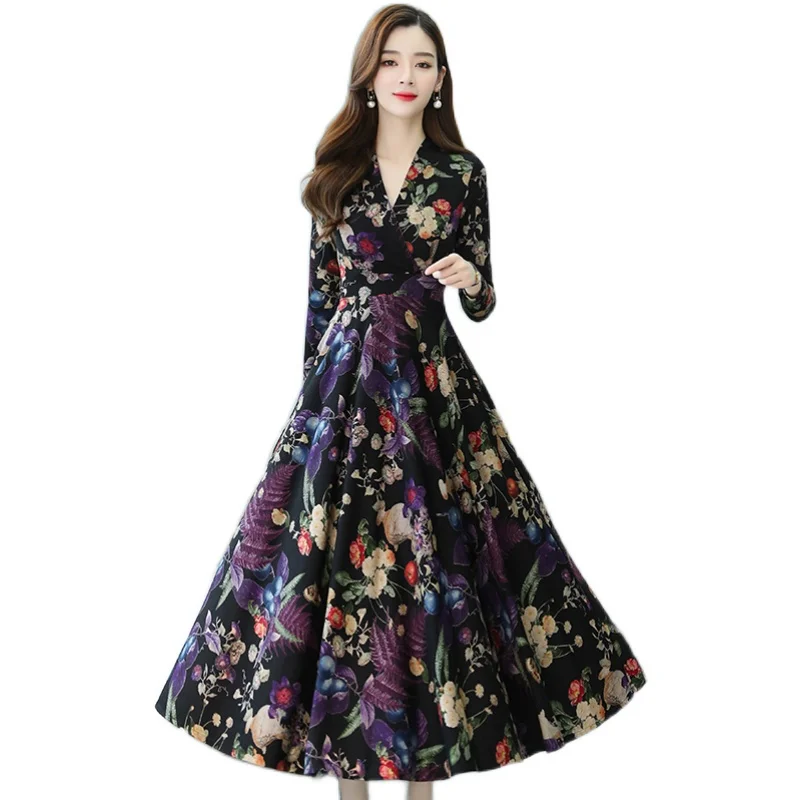 2021 Plus Size Spring Autumn Floral Classy Dresses Vintage Knit Cotton Warm Midi Dress Women Bodycon Party Casual Maxi Vestidos
2021 Plus Size Spring Autumn Floral Classy Dresses Vintage Knit Cotton Warm Midi Dress Women Bodycon Party Casual Maxi Vestidos