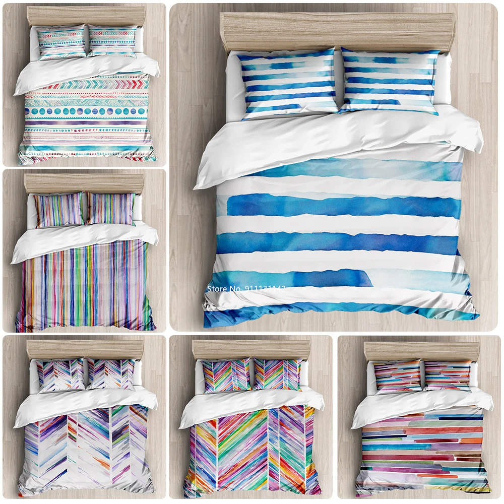 Fashionable Color Geometric Stripe Pattern Creative Down Bed Cover Pillowcase Adult Children Decorative Home Textile
Fashionable Color Geometric Stripe Pattern Creative Down Bed Cover Pillowcase Adult Children Decorative Home Textile