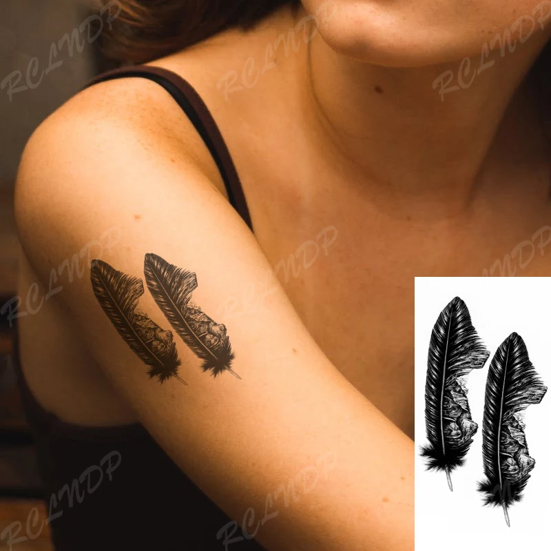 Водостойкая Временная тату-наклейка, черное перо, горная скала, флэш-тату, искусственная тату, для груди, ног, рук, боди-арт для женщин и мужчи...
Водостойкая Временная тату-наклейка, черное перо, горная скала, флэш-тату, искусственная тату, для груди, ног, рук, боди-арт для женщин и мужчи...