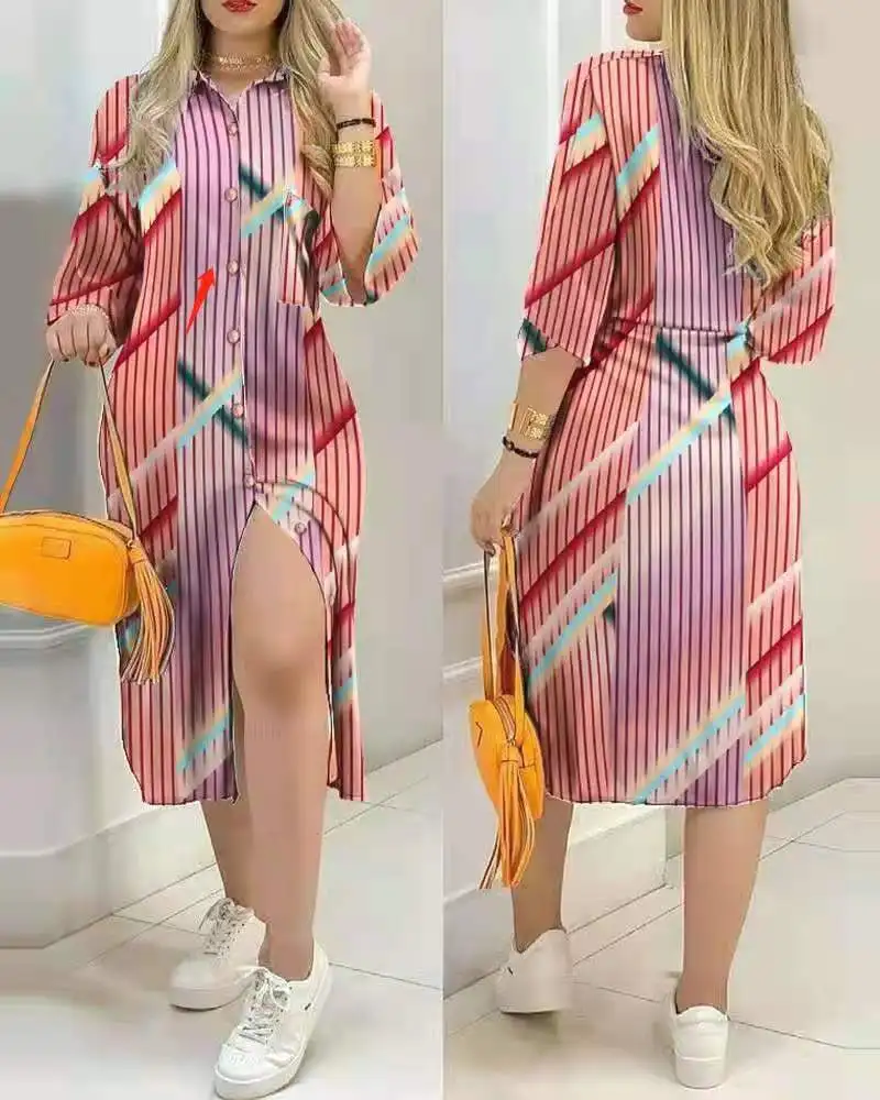Dresses for Women Large Size Casual Printing Splicing Mid-Calf Autumn Long Sleeve Shirt Long Skirt
Dresses for Women Large Size Casual Printing Splicing Mid-Calf Autumn Long Sleeve Shirt Long Skirt