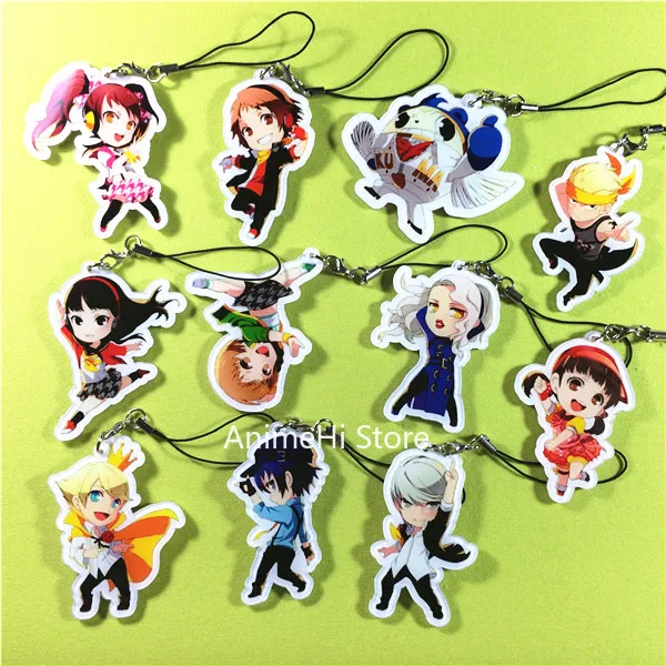 Аниме Persona 4 KUMA Narukami Yu Amagi Yukiko Kujikawa Rise Toru Adachi Брелок фигурка акриловая фотография