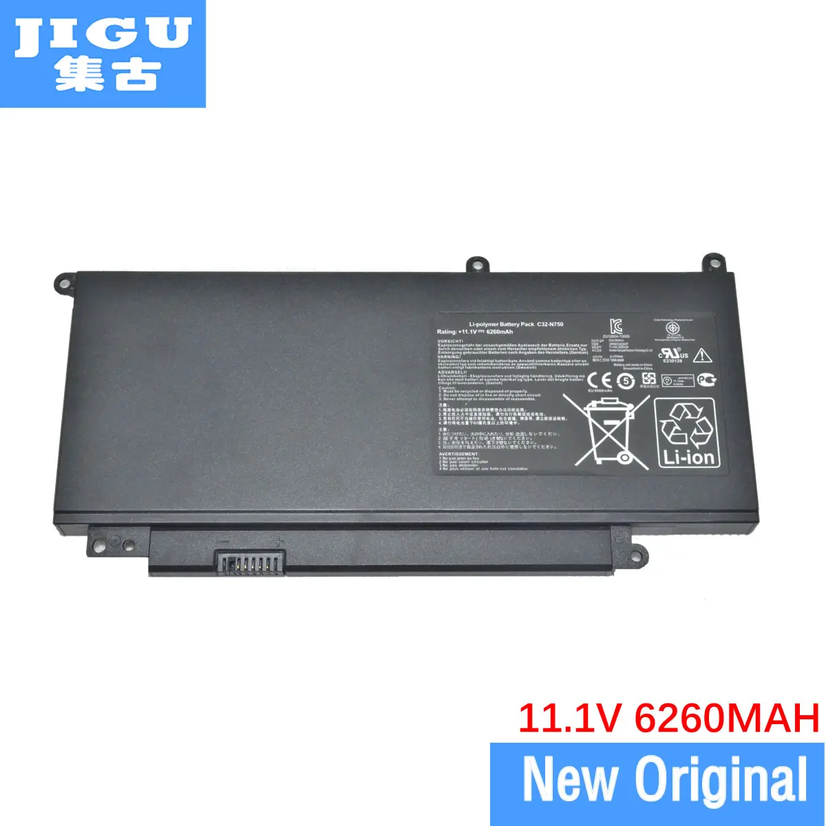 Оригинальный аккумулятор для ноутбука JIGU 0B200-00400000 C32-N750 для ASUS N750JV N750JK N750J N750 11,1 V 69WH
Оригинальный аккумулятор для ноутбука JIGU 0B200-00400000 C32-N750 для ASUS N750JV N750JK N750J N750 11,1 V 69WH
