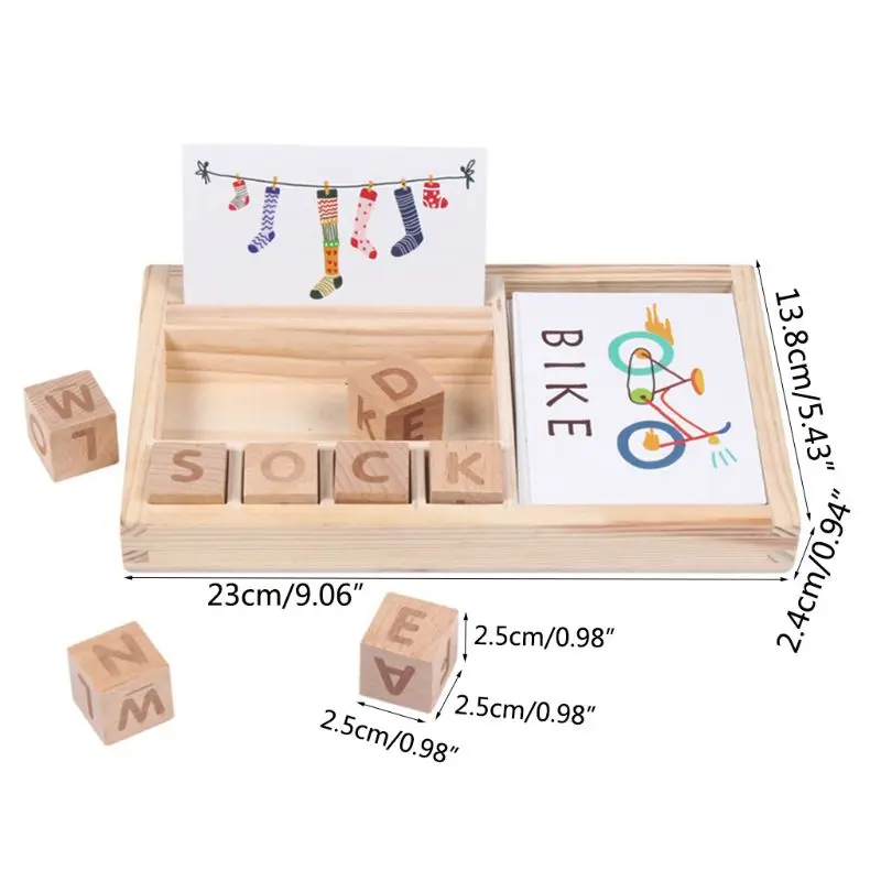 Baby Wooden Toy Spelling English Word Game Building Blocks Letters Kids Gift XX9E
Baby Wooden Toy Spelling English Word Game Building Blocks Letters Kids Gift XX9E