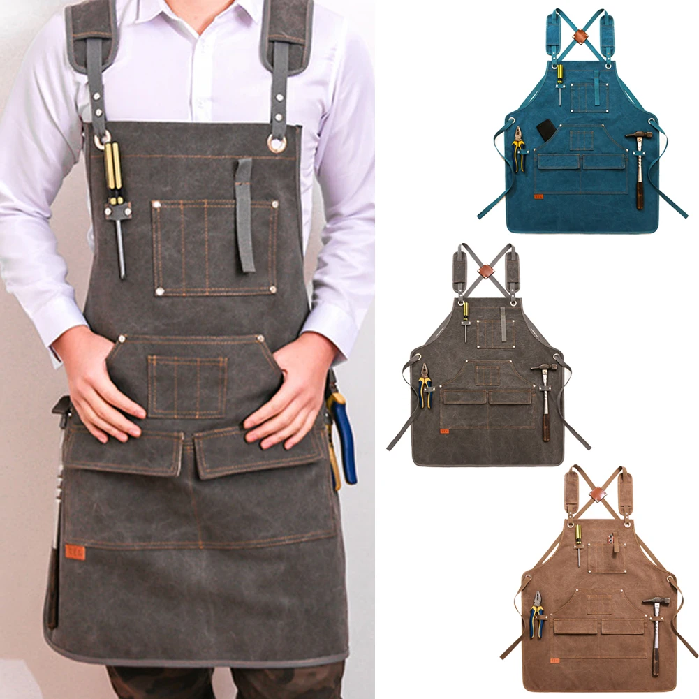 New Durable Goods Heavy Duty Unisex Canvas Work Apron with Tool Pockets Cross-Back Straps Adjustable For Woodworking Painting
New Durable Goods Heavy Duty Unisex Canvas Work Apron with Tool Pockets Cross-Back Straps Adjustable For Woodworking Painting